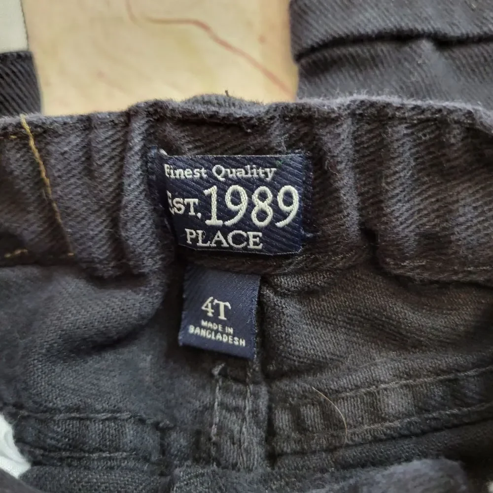 Children's Place jeans with plaid cuff 4T